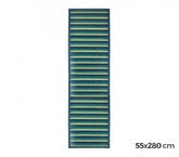 159231 Tapis en bambou naturel multicolore 55 X 280 cm (Bleu)