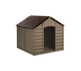 316924 Niche pour chien en forme de maison en résine grande taille