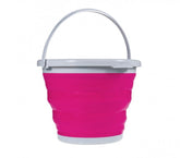 206713 Seau pliable en silicone - 5 Litres plusieurs couleurs (Bleu)