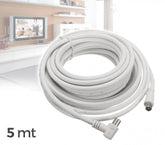 029480 câble de 5m pour une connexion coaxiale d'antenne TV mâle-femelle