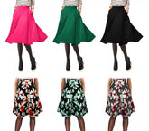 61350 Jupe cercle KIMBERLY dans le style années 50 taille haute unie ou fleurie