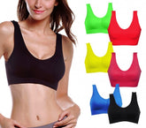 30005-12 Set de 6 brassières de sport moulantes ass. Magnolia bonnets rembourrés