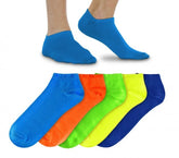 N803 Pack de 12 paires de soquettes Homme fluo en coton en plusieurs couleurs