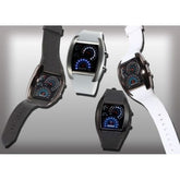 Montre LED homme tachymètre effet de quartz