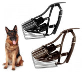 Muselière à panier art. 5810 en acier et en cuir 14cm - Chiens de taille moyenne