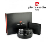 8806 LUKAS03 Coffret ceinture et portefeuille homme en vrai cuir PIERRE CARDIN