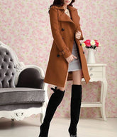 Trench-coat longue coupe classique pour femme PURE à double boutonnage
