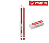 IT15/2851186 Set de papeterie Stabilo 3 pcs 2 crayons graphite Opéra HB 1 gomme