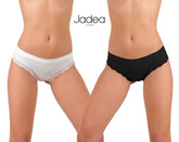 519 Pack de 2 culottes avec bordures en dentelle modèle JADEA en blanc ou noir