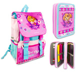 PR16111 Set scolaire Skye de Paw Patrol sac à dos et trousse 3 compartiments