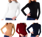 VKA21 Pack de 5 sous-pulls thermiques doublure polaire ass. Nadia col cheminée