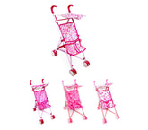 160237 Poussette pour poupée CIGIOKI pliable avec capote 36 x 25 x 53 cm