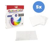 627326 5 Paquets de 12 lingettes anti-décoloration 25 x 11 cm pour lave-linge