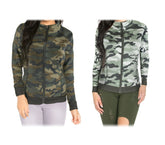KZ-379 Sweat imprimé camouflage pour femme modèle GEMINI tailles S au XL