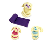 184639 Set de peluche et couverture polaire DOLLYSSIMI chien doux 100 x 75 cm