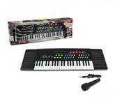 100380 Clavier électronique jouet avec microphone 44 touches et bases rythmiques