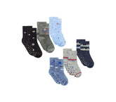 N623 Lot 6 paires chaussettes antidérapantes garçon BABY BOY taille unique 22/26