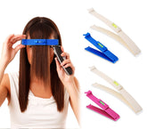 4329 Set de 2 barrettes avec niveau à bulle pour couper cheveux de façon précise