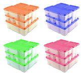 073896 Lot de 6 boîtes en plastique FRESH BOX avec couvercle hermétique