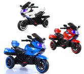 B37500 Moto électrique pour enfant SIDNEY lumières et sons 12V valises latérales