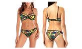 G1662 Maillot de bain bikini rembourrés mod. FRUIT fantaisie de fruits