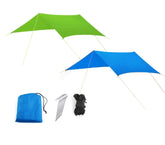 Tente de camping avec pare-soleil 10745 avec piquets et tirants