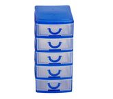 225066 Tour de rangement 5 tiroirs WELKHOME en plastique rigide 9x13x18.5 cm