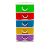 391617 mini tour de rangement multicouleur 5 tiroirs WELKHOME 9x13x18.5 cm