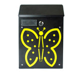 Boîte aux lettres Iron Grey Art 730c Papillon avec serrure 21X8X3