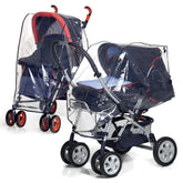 Habillage pluie universelle pour poussette et protège bébé du vent 72x73cm