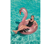 36124 Bouée gonflable géante en forme de cygne BESTWAY 165 x 117cm blanc ou rose