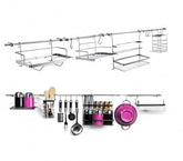 980603 Ensemble D'organisateurs cuisine Maitre Chef 16 Pièces, 2 Barres De 72 Cm