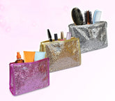Pochette SHINE pailleté - Voyage fermeture éclair étanche - Trousse maquillage