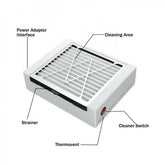 605203 Aspirateur à poussière d'ongle LIDAN filtre amovible lavable 228x183x85mm