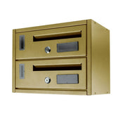 Bloc de 2 boîtes aux lettres ARTIGIAN FERRO GOLD Art. 783B 23x18x30 cm