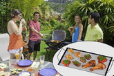 Plateau 2 en 1 - Grille barbecue et plateau pour servir la nourriture (40X22CM)
