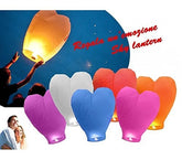 Lanterne de ciel - lanterne chinoise forme coeur diametre 33 cm