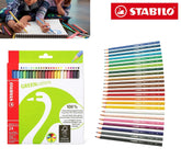 6019/2-24 Étui carton de 24 crayons de couleur STABILO GREEN hexagonal
