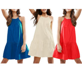 Robe courte pour femmes modèle LOLITA en tissu doux avec bretelles réglables