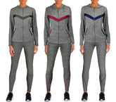 K7732 Ensemble de sport pour femmes sweat et pantalon long en trois couleurs