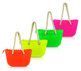 319598- Sac de plage silicone Sabrina T.modèle grip avec poignées en corde