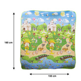 Maxi tapis 2 en 1 dessiné sur 2 côtés 013272 tapis souple 150x180 cm