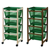 Panier de cuisine 922-152 plateaux amovibles 4 paniers en plastique 36x30xh82 cm