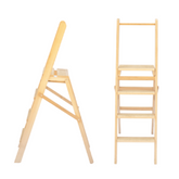 Échelle 4 marches art 111 escalier en bois 127x39x72cm jusqu’à 150 kg refermable