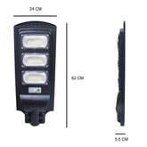 Lampadaire rechargeable solaire 806001 télécommande, capteur de mouvement 60W 96
