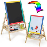 Tableau réversible 30 x 35,5 (L x H) pour enfants avec crayons et feutre