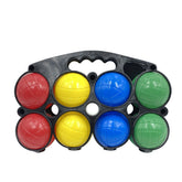 Jeu de pétanque 8 boules 4 couleurs différentes en plastique 010637 boule blanc