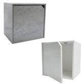 Cube Modulaire Bibliothèque 13232 Ciment frêne avec porte ouvrable CUBE STACK