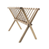 Organisateur porte-magazines au sol en bois foncé refermable 22x38xH33 cm