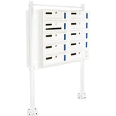 Boîte aux lettres en copropriété 10 places avec support 160x60x17 cm BLANC